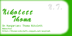 nikolett thoma business card